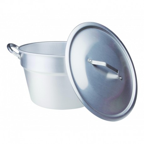 Agnelli South Type (Cauldron) With Heavy Lid, Alu Handles And Loop Handle.  50 cm