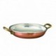 Agnelli Tinned Copper Omelette Pan, 2 Brass Handles .20cm