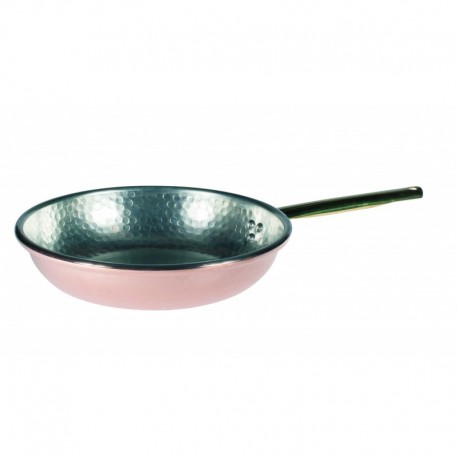Agnelli Saute Pan, 1 Handle Hammered Copper. Family Cooking  .32 cm