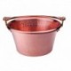 Agnelli Polenta Pot, Bowed Handle. Hammered Copper. Family Cooking .32 cm