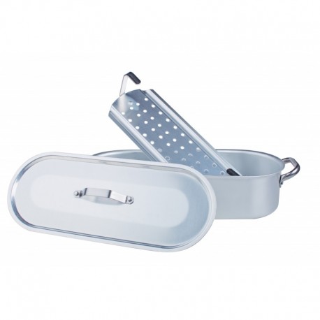 Agnelli Fish Kettle With Grid. Lid And S/S Handles . 50 cm