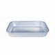 Agnelli Rectangular Roasting Plate. Round Angles. Low With S/S Folding Handles. . 60 cm