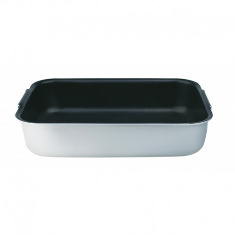 Agnelli Rectangular Roasting Plate. 2 Folding Handles. 3Mm Thick . 60 cm