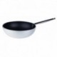 Agnelli Wok With Shapped Bottom  32 cm