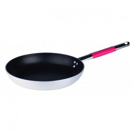 Agnelli Low Saute Pan. 3Mm Thick. "Cool" Handle - Red Fresh Meat  36cm