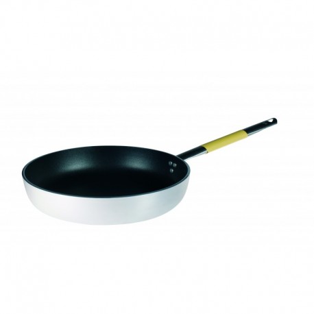 Agnelli Saute Pan. 5Mm Thick. "Cool" Handle - Yellow Poultry  40cm