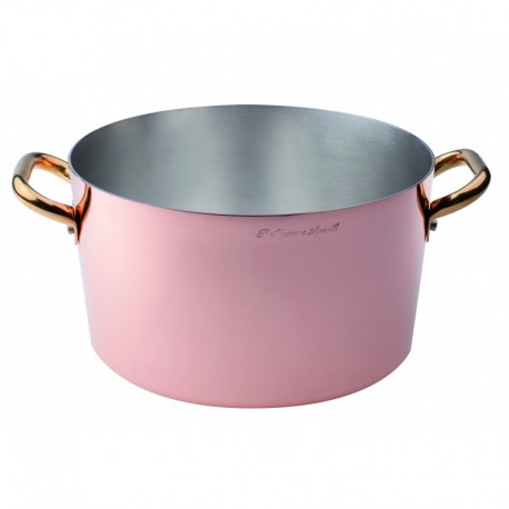 Agnelli Saucepot, 2 Handles, Tinned Copper . 36 cm