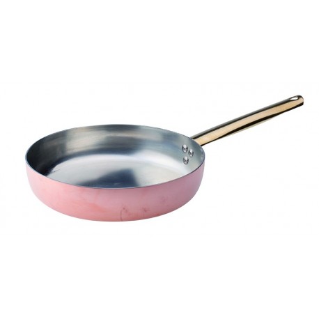 Agnelli Frypan, 1 Handle Tinned Copper . 24 cm