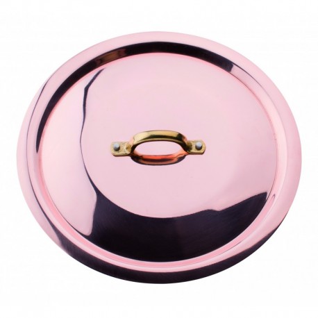 Agnelli Flat Lid Tidded Copper . 36 cm