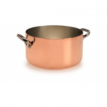Agnelli Saucepot, 2 S/S Handles, Tinned Copper Induc.  20cm