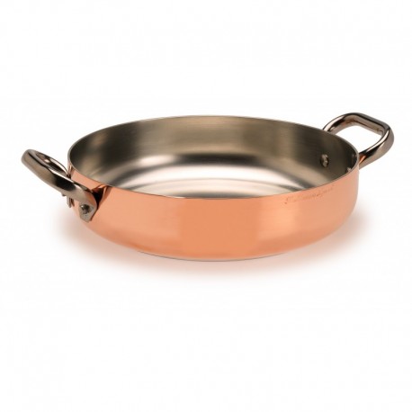 Agnelli Omelette Pan, 2 Handles, Tinned Copper Induc. . 24cm