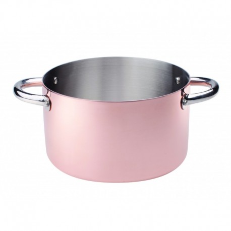 Agnelli Saucepot, 2 Handles, Induction Bottom Copper 3 Induc.  24cm