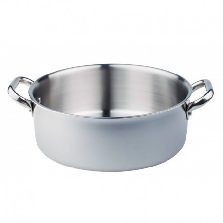 Agnelli Casserole Pot, 2 Handles, Aluinox  18 cm