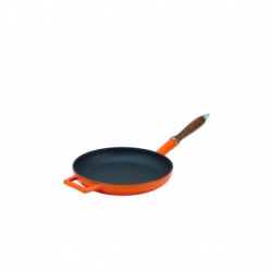 Agnelli Frying Pan  28 Slowcook - Wooden Handle - Aubergine cm