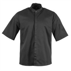 Southside Unisex Chef Jacket Band Collar Black M