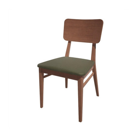 Bolero Bespoke Brenda Side Chair in Olive/Walnut