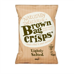 Brown Bag Crisps Lightly Salted 40g (20 Pack)