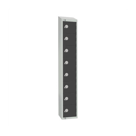 Elite Eight Door Electronic Lock with Sloping Top Graphite Grey