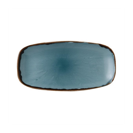 Dudson Harvest Oblong Chefs Plates Blue 298 x 153mm (12 Pack)