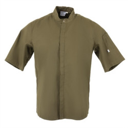 Southside Unisex Chef Jacket Band Collar Khaki XL