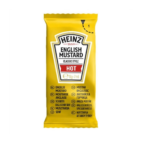Heinz English Hot Mustard Sachets 7ml (250 Pack)