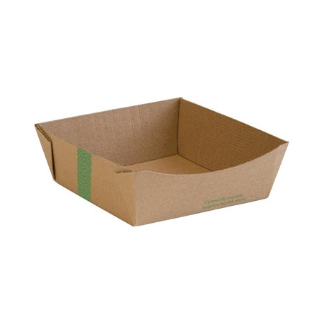 Vegware Microflute Food Trays Medium 150x150mm (270 Pack)