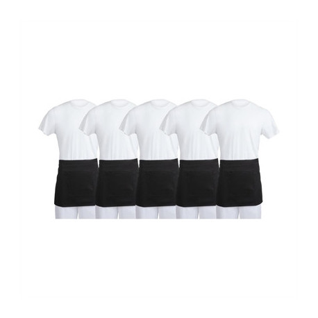 Whites Waist Aprons Black (5 Pack)