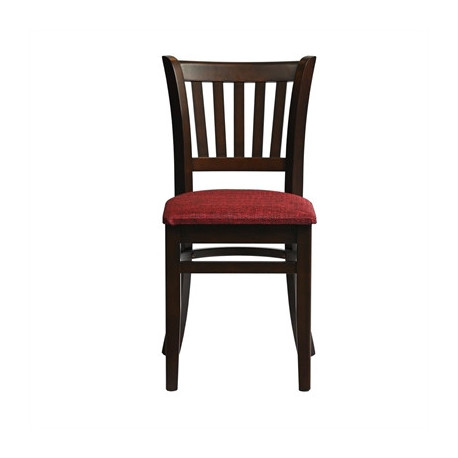 Manhattan Dining Chairs in Dark Walnut with Shetland Scarlett Seat (2 Pack)