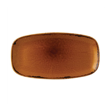 Dudson Harvest Oblong Chefs Plates Brown 298 x 153mm (12 Pack)