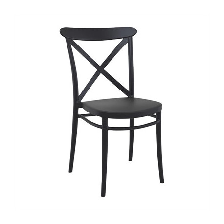 Cross Side Chairs Black (2 Pack)