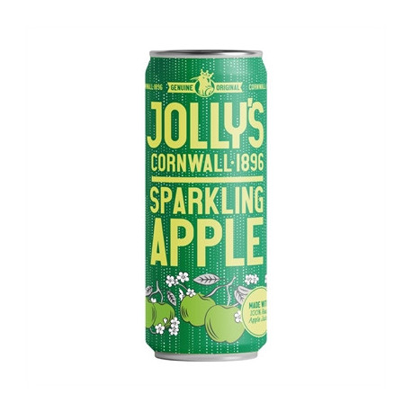 Jolly's Cornish Sparkling Apple Juice Cans 250ml (24 Pack)
