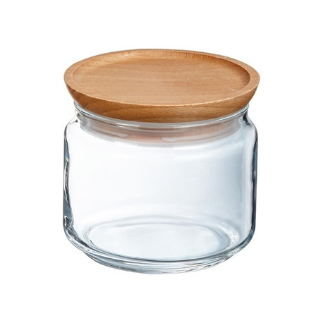 Luminarc Pure Jars & Wood Lids 500ml (6 Pack)