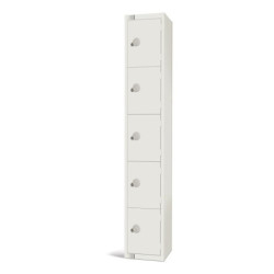 Elite Five Door Manual Combination Locker Locker White