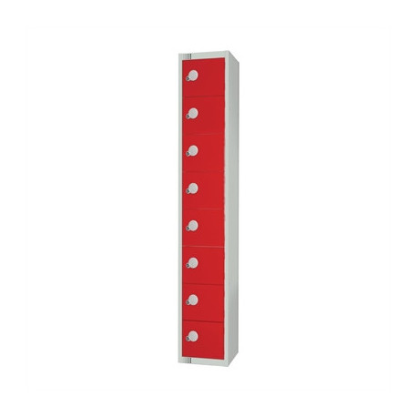 Elite Eight Door Electronic Combination Locker Red