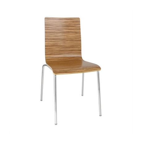 Bolero Square Back Side Chair Zebrano (4 Pack)