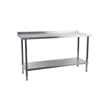 Vogue Stainless Steel Wall Table with Upstand 1800mm
