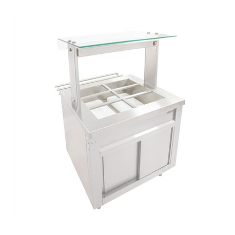 Parry Flexi-Serve Ambient Cupboard with Chilled Well & LED Illuminated Gantry FS-AW2Pack