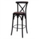 Bristol Bar Chair in Dark Walnut with Bison Espresso Seat