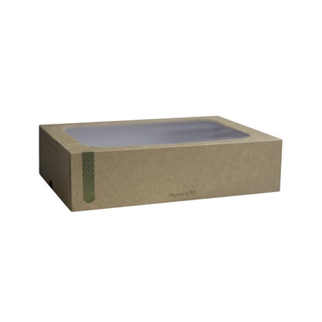 Vegware Compostable Sandwich Platters Box with Insert and Lid (50 Pack)