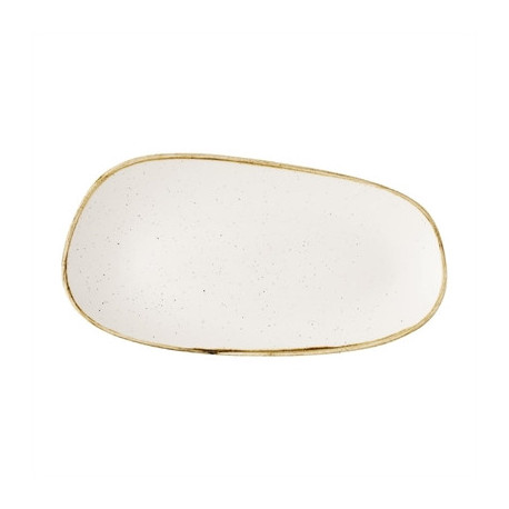Churchill Stonecast Opal Oblong Plates Barley White 350x185mm (6 Pack)