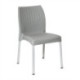 Bolero Elements Polypropylene Rattan Side Chairs Grey (4 Pack)