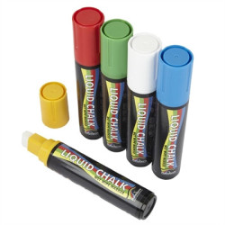 Beaumont Liquid Chalk Pen 15mm Colour (5 Pack)