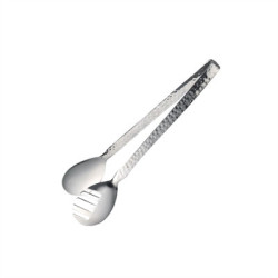 Steelite Hammered Stainless Steel D.W. Haber Buffet Serving Tong 9'' (6 Pack)