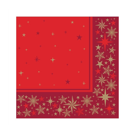 Swantex Lunch Napkins Merry & Bright Red 330x330mm (1000 Pack)