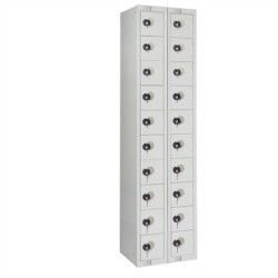 Twenty Door Personal Effects Locker Grey Coin Lock