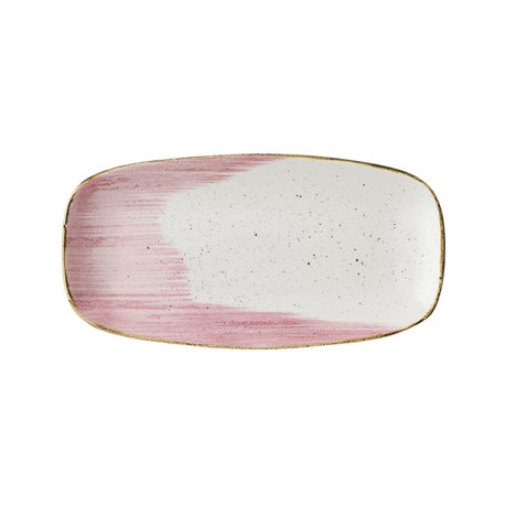 Churchill Stonecast Accents Chefs Oblong Plates Petal Pink 298x153mm (12 Pack)