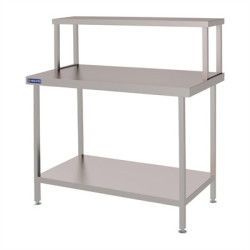 Vogue Stainless Steel Wall Table Welded with Gantry 1500mm