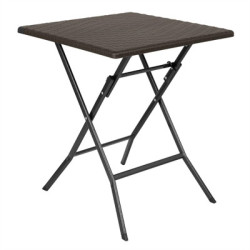 Bolero Square Folding Table Brown 620mm