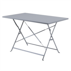 Bolero Perth Grey Pavement Style Folding Table Rectangular 1100x700mm