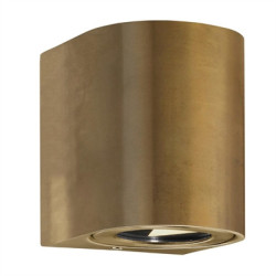 Nordlux Canto 2 Outdoor Wall Light Brass
